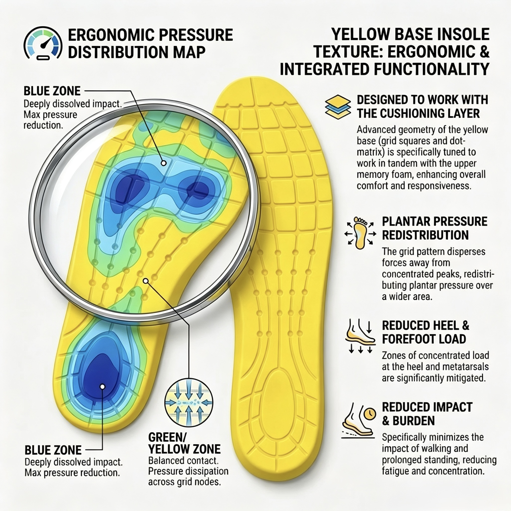 Ergonomic pressure distribution map