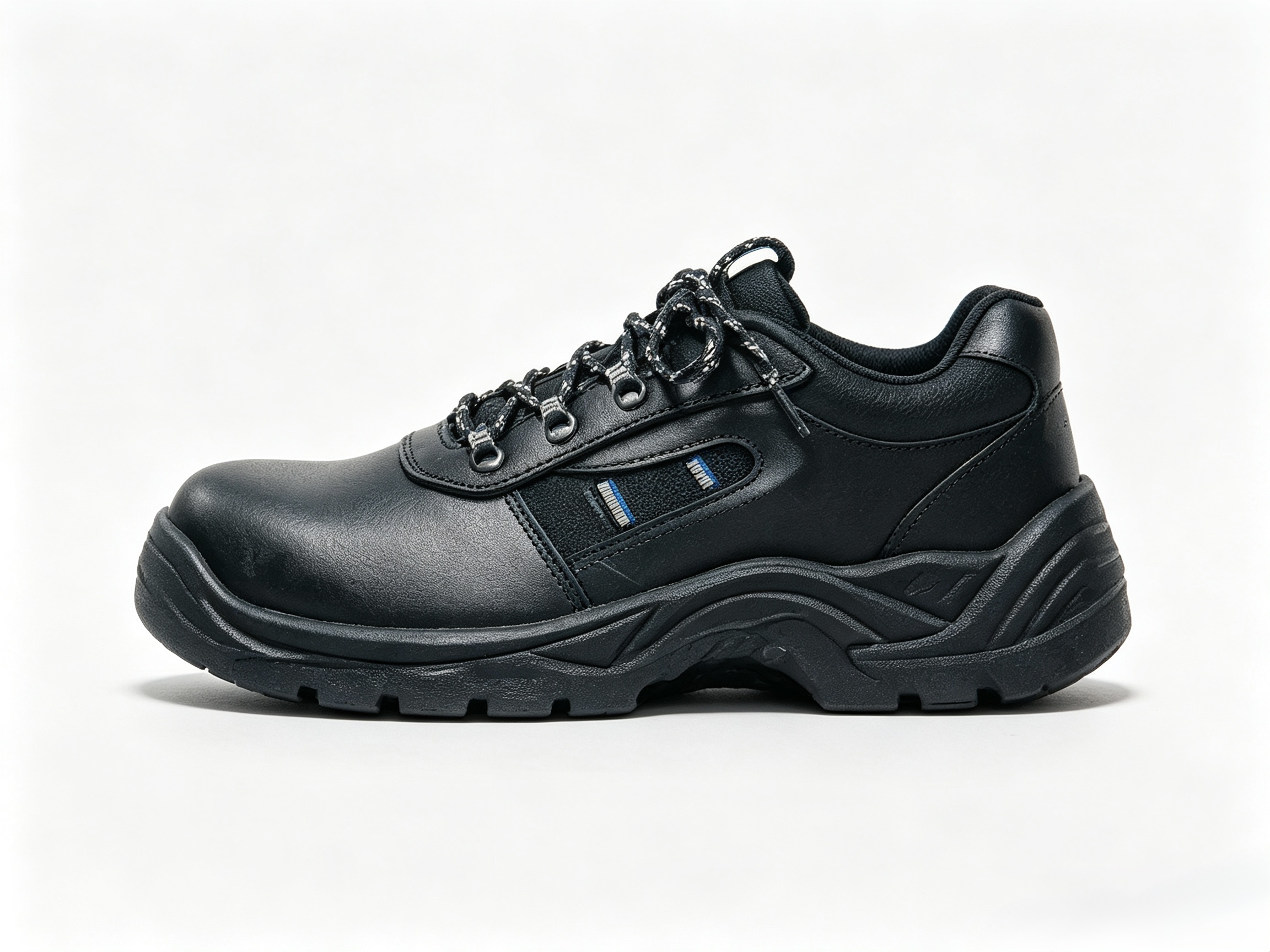 Black Low-Cut Steel Toe Leather Safety Shoes